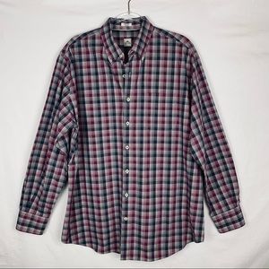 Peter Millar Plaid Shirt Button Down Long Sleeve sz XL